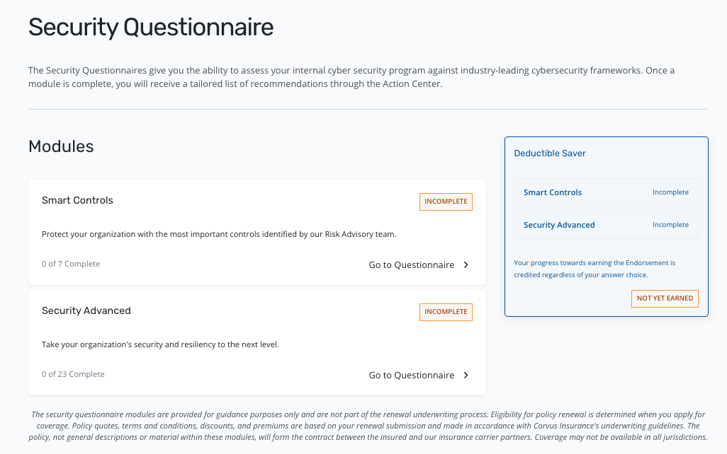 Security Questionnaire for PHs